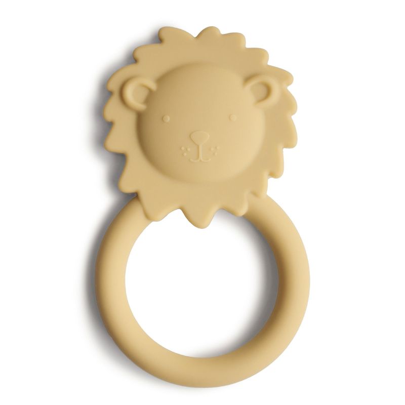 Mushie Teether - Lion Soft Yellow